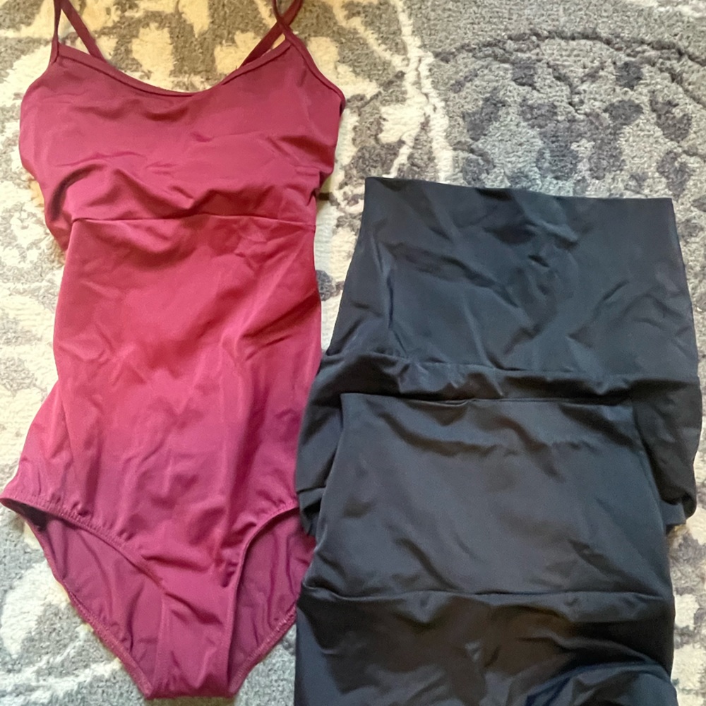 Girls leotard and 2 dance shorts